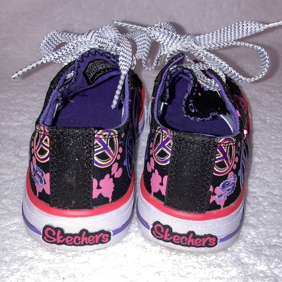 Skechers twinkle toes peace sign sneakers size 12 - Picture 4 of 8